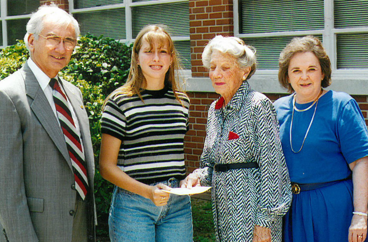 Receiving a scholarship